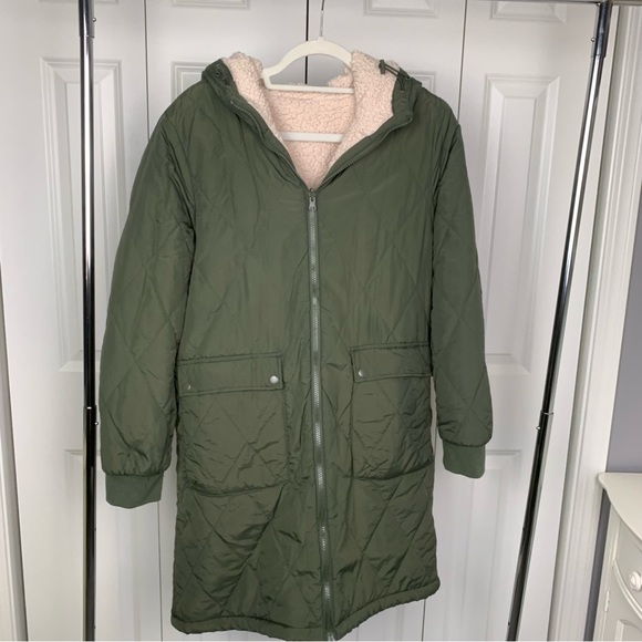 Reversible Green/Fleece jacket. - Picture 1 of 11